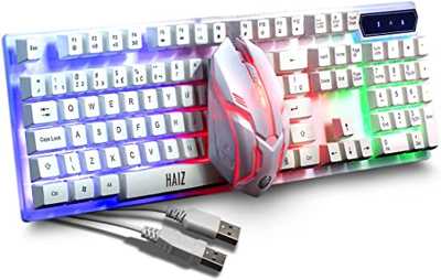 kit-gamer-branco-completo-para-jogo-haiz-teclado-e-mouse-com-led-rgb-abnt2-c-hz-400 - Imagem