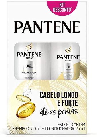 kit-pantene-liso-extremo-shampoo-350ml-condicionador-175ml - Imagem