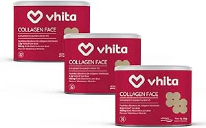 kitcombo-3x-collagen-face-em-po-vhita-colageno-hidrolisado-verisol-com-acido-hialuronico-e-vitaminas-antioxidantes-sabor-neutro-120g - Imagem