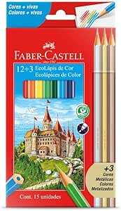 lapis-de-cor-faber-castell-sextavado-12-cores-3-metalicos-modelo1201123met-cor-multicor - Imagem