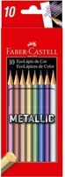 lapis-de-cor-sextavado-faber-castell-ecolapis-metallic-120410g-10-cores - Imagem