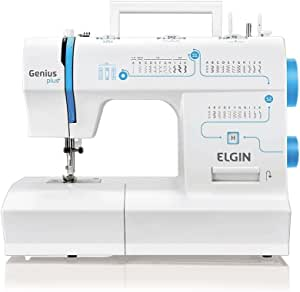 maquina-de-costura-genius-plus-elgin-portatil-31-pontos-agulha-dulpa-branco-e-azul-110v - Imagem