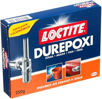 massa-adesiva-durepoxi-loctite-massa-epoxi-para-reconstrucao-modelagem-fixacao-e-vedacao-resina-epoxi-para-uso-domestico-profissional-e-de-artesanato-cola-moldavel-1x250g - Imagem