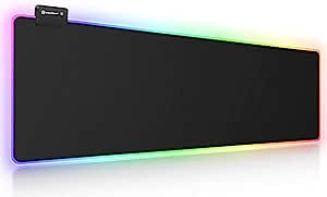mouse-pad-para-jogos-rgb-utechsmart-mouse-pad-grande-estendido-macio-com-14-modos-de-iluminacao-2-niveis-de-brilho-mousepads-para-teclado-de-computador-800-x-300-mm-315-118-polegadas - Imagem