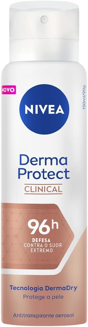 nivea-desodorante-antitranspirante-aerossol-derma-protect-clinical-150ml-alta-protecao-de-96-horas-contra-o-suor-excessivo-e-o-mau-odor-garantindo-axilas-macias-e-sem-irritacao - Imagem