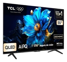 Smart TV TCL 55 Polegadas QLED 4K P7K WiFi Bluetooth Google TV HDR10+ Dolby Atmos Dolby Vision 55P7K