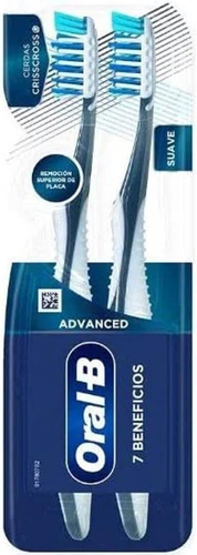 oral-b-pro-saude-escova-dental-7-beneficios-macia-2-unidades-cores-sortidas - Imagem