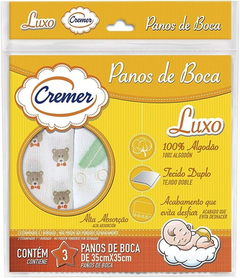 pano-boca-35-x-35-neutro-pc-3-unidades-cremer - Imagem