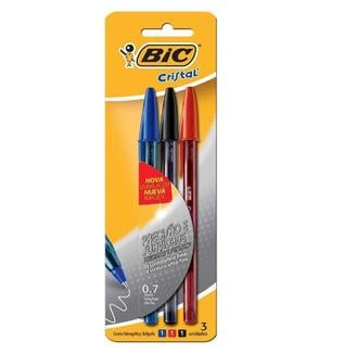 bic-caneta-esferografica-escrita-fina-cristal-fina-3-cores - Imagem