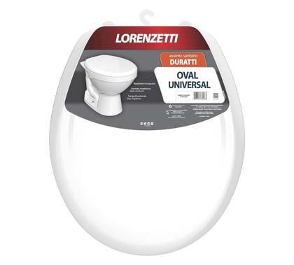Lorenzetti Assento Sanitário Duratti Branco Oval Universal De Polipropileno, Modelo: 7153011
