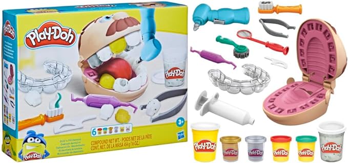 play-doh-conjunto-de-massinha-brincando-de-dentista-kit-com-massa-de-modelar-e-acessorios-para-criancas-acima-de-6-anos - Imagem