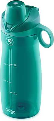pogo-garrafa-de-agua-de-plastico-tritan-livre-de-bpa-com-tampa-chug-532-ml-azul-petroleo - Imagem