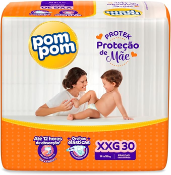 Fraldas Pom Pom Protek Xgg X 30 Unidades