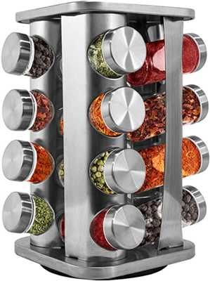 porta-temperos-condimentos-16-potes-giratorio-quadrado-inox-mm-house - Imagem