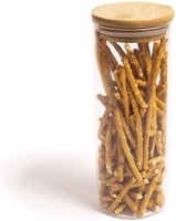 pote-hermetico-de-vidro-com-tampa-de-bambu-redondo-flat-450ml-oikos - Imagem