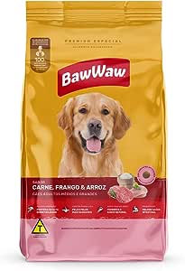 racao-baw-waw-para-caes-adultos-medios-e-grandes-sabor-carne-frango-e-arroz-15kg - Imagem