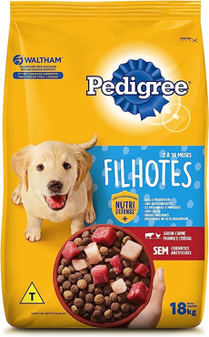 racao-pedigree-carne-frango-e-cereais-caes-filhotes-18-kg - Imagem