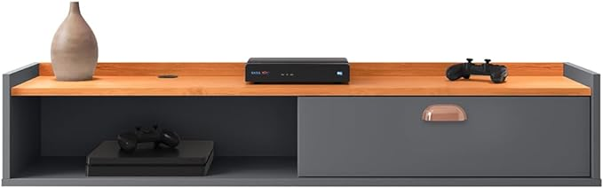 rack-tv-smart-suspenso-home-decor-1-porta-nicho-organizador-decoracao-sala-quarto-compacto-120-puxador-lauren-rpm-moveis-cinzacinamomo - Imagem