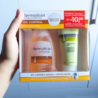 Pack Dermotivin Control 120ml Pague R$10,00 Dermotivin Scrub Pack Dermotivin Control 120ml Pague R$10,00 Dermotivin Scrub