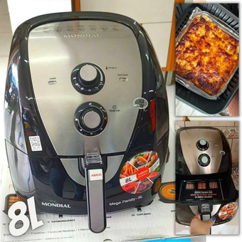 Fritadeira Air Fryer Afn-80-bi 8 Litros 1900w Mondial Cor Preto/inox 220v Fritadeira Air Fryer Afn-80-bi 8 Litros 1900w Mondial Cor Preto/inox 220v