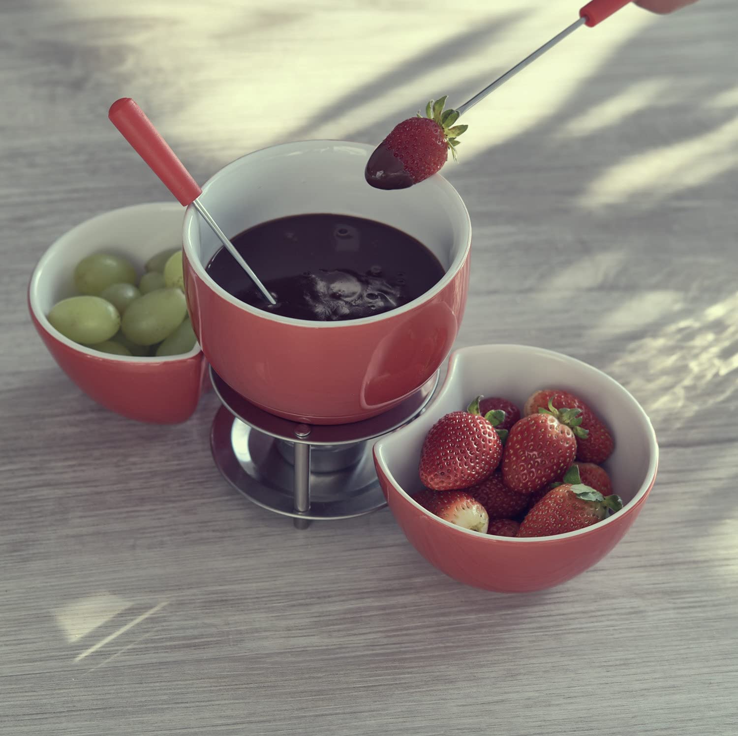 Brinox Petiscos Conjunto para Fondue de 10 Peças, Marrom (Chocolate) Brinox Petiscos Conjunto para Fondue de 10 Peças, Marrom (Chocolate)