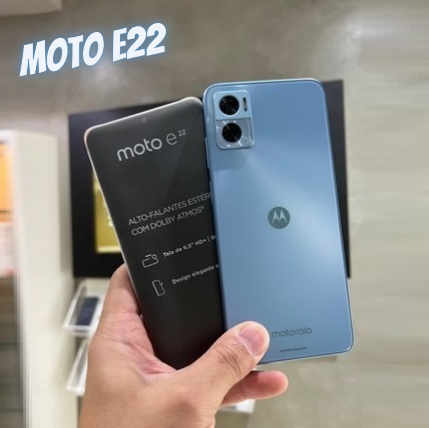 Smartphone Motorola Moto E22 64GB, 4GB RAM, Tela de 6.5", Câmera Traseira Dupla, Android 12 e Processador Octa Core Smartphone Motorola Moto E22 64GB, 4GB RAM, Tela de 6.5", Câmera Traseira Dupla, Android 12 e Processador Octa Core