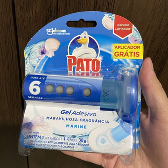 Pato Desodorizador Gel Adesivo Marine, Limpeza Banheiro, Vaso Sanitário Limpo e Perfumado, Com Aplicador, 6 Discos Pato Desodorizador Gel Adesivo Marine, Limpeza Banheiro, Vaso Sanitário Limpo e Perfumado, Com Aplicador, 6 Discos