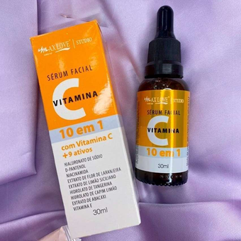 Max Love Sérum Facial Vitamina C, 10 em 1, Pele Hidratada, Macia e Iluminada, 30ml Max Love Sérum Facial Vitamina C, 10 em 1, Pele Hidratada, Macia e Iluminada, 30ml