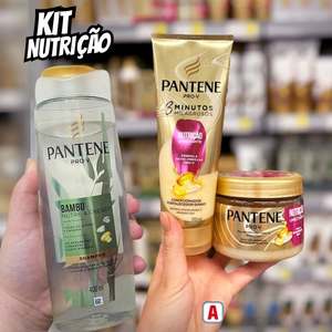 Pantene Kit Nutrição com Shampoo PRO-V Bambu Nutre & Cresce 400ml, Condicionador Diário com Pérolas Pro-Vitaminas 3 Minutos Milagrosos Nutrição 170ml, e Máscara Capilar Intensiva Nutrição 270ml Pantene Kit Nutrição com Shampoo PRO-V Bambu Nutre & Cresce 400ml, Condicionador Diário com Pérolas Pro-Vitaminas 3 Minutos Milagrosos Nutrição 170ml, e Máscara Capilar Intensiva Nutrição 270ml