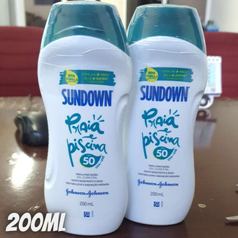 Sundown Protetor Solar Corpo e Rosto Praia e Piscina FPS 50, 200ml Sundown Protetor Solar Corpo e Rosto Praia e Piscina FPS 50, 200ml