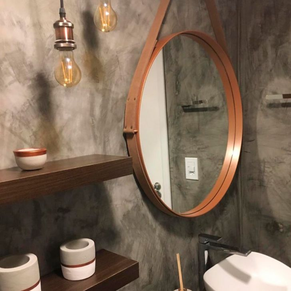 Espelho Adnet 50cm Com Alça E Suporte Sala Banheiro Quarto Espelho Adnet 50cm Com Alça E Suporte Sala Banheiro Quarto