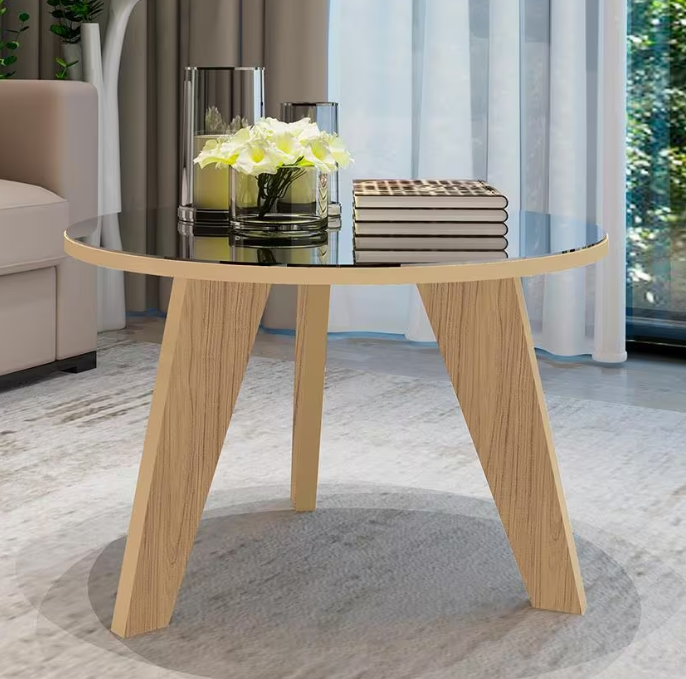 Mesa de Centro Artely Espanha com Tampo Espelhado Mesa de Centro Artely Espanha com Tampo Espelhado