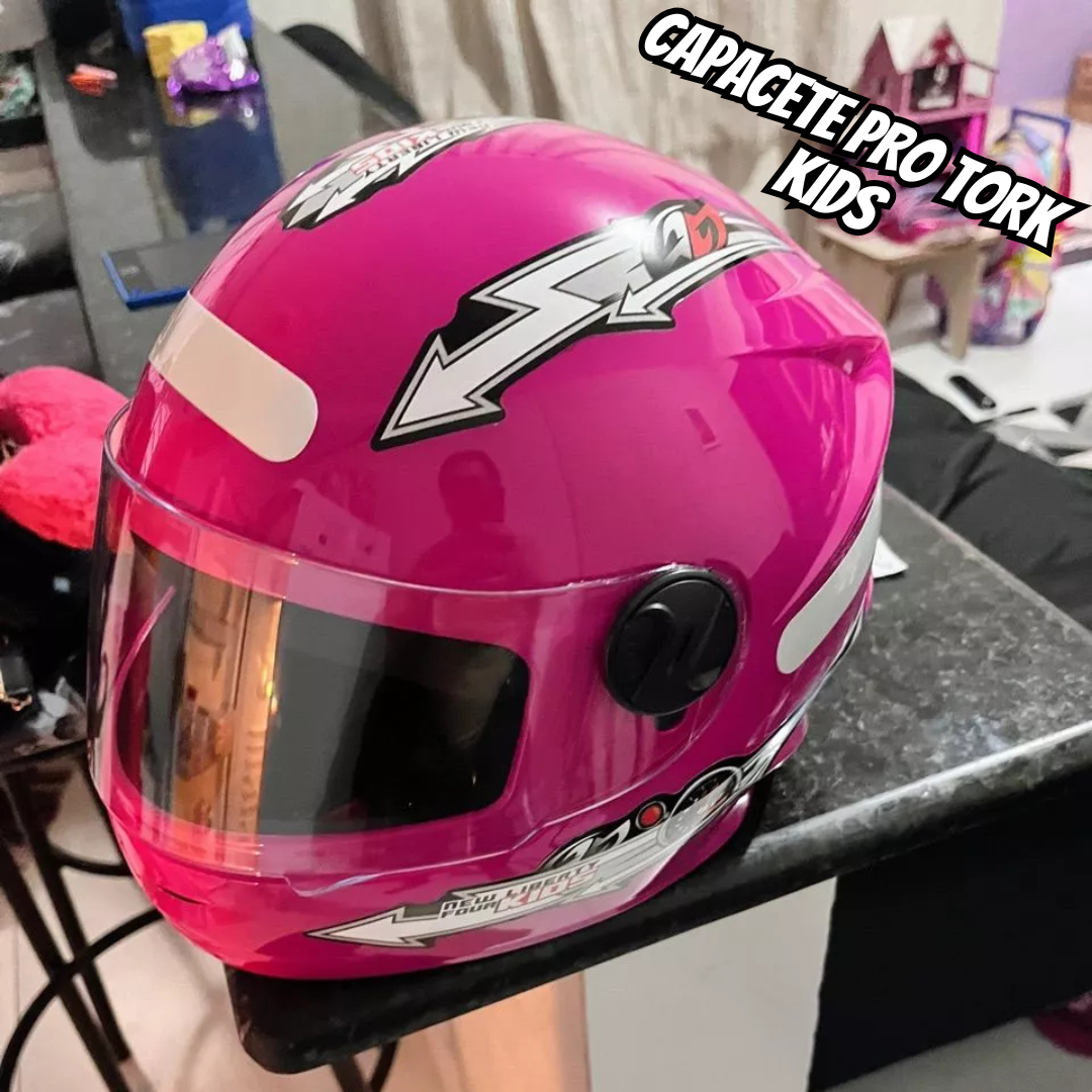 Capacete Fechado Pro Tork Liberty For Kids Solid Rosa Tam. 54 Capacete Fechado Pro Tork Liberty For Kids Solid Rosa Tam. 54