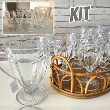 Conjunto de Jarra 1,1L e Copos 330ml de Vidro Haus Libélula Empire 7 Peças Conjunto de Jarra 1,1L e Copos 330ml de Vidro Haus Libélula Empire 7 Peças
