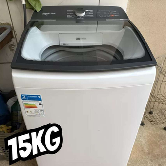 Lavadora de Roupas Brastemp 15kg Cesto Inox - 12 Programas de Lavagem Branca BWF15AB Lavadora de Roupas Brastemp 15kg Cesto Inox - 12 Programas de Lavagem Branca BWF15AB