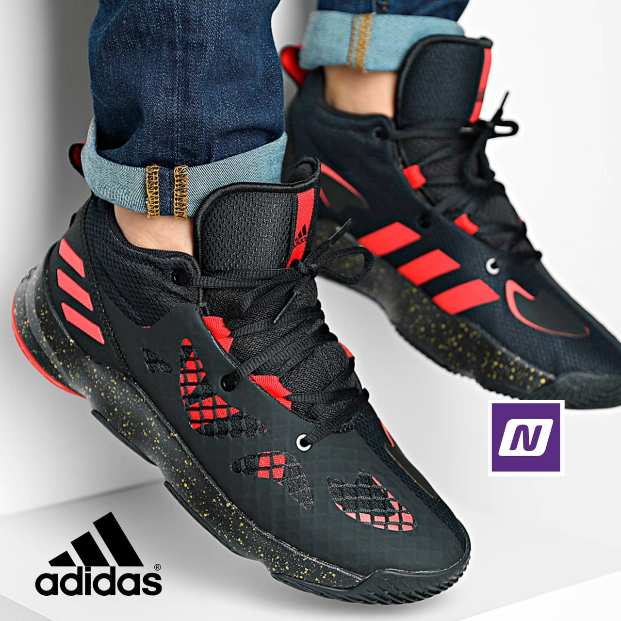 Tênis Adidas Pró Next N3XT 2021 - Preto+Vermelho Tênis Adidas Pró Next N3XT 2021 - Preto+Vermelho