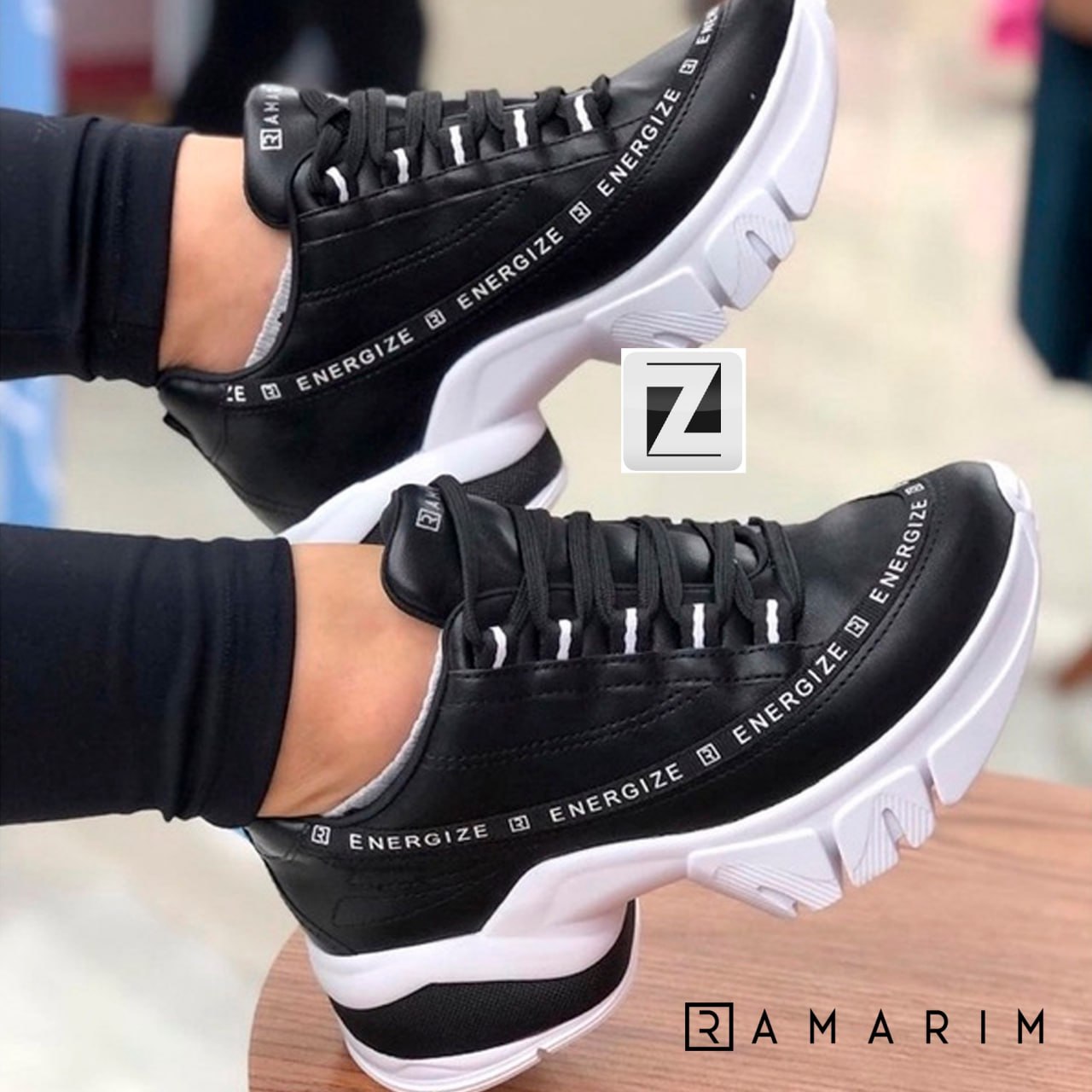 Tênis Ramarim Flatform Fly High Tratorado Feminino - Preto Tênis Ramarim Flatform Fly High Tratorado Feminino - Preto