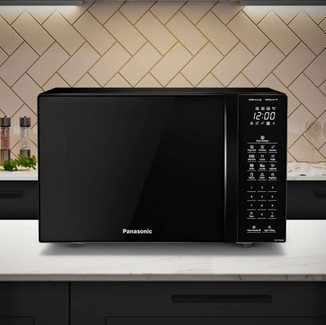 Microondas Panasonic Dupla Refeição 34l Black Glass - Nn-st66nbru 220v Microondas Panasonic Dupla Refeição 34l Black Glass - Nn-st66nbru 220v