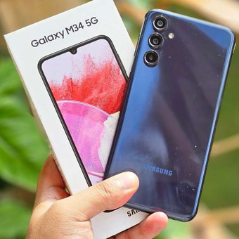 Smartphone Samsung Galaxy M34 5g, 128gb, 6gb, Tela 6.5 Cor Azul Smartphone Samsung Galaxy M34 5g, 128gb, 6gb, Tela 6.5 Cor Azul