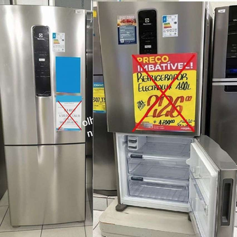 Geladeira Electrolux Db44s Frost Free 400l Efficient Autosense Inverse Cor Inox Look 127v Geladeira Electrolux Db44s Frost Free 400l Efficient Autosense Inverse Cor Inox Look 127v