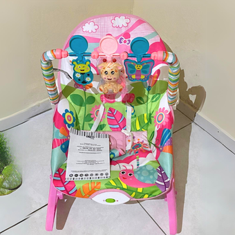 Maxibaby Cadeira de Descanso e Balanco Funtime Leão, Cinto 3 Pontos, (Até 18 kgs), Multicolorida Maxibaby Cadeira de Descanso e Balanco Funtime Leão, Cinto 3 Pontos, (Até 18 kgs), Multicolorida