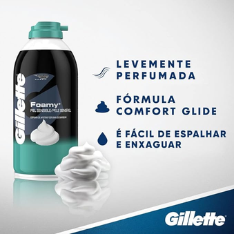 Gillette Espuma De Barbear Foamy Sensitive 175G Gillette Espuma De Barbear Foamy Sensitive 175G