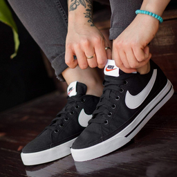Tênis Nike Court Legacy Canvas Preto Tênis Nike Court Legacy Canvas Preto