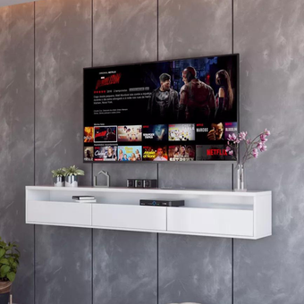 Rack Suspenso Pequeno Painel Parede Estante Sala Quarto Tv Rack Suspenso Pequeno Painel Parede Estante Sala Quarto Tv