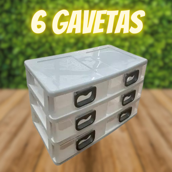 Gaveteiro De Mesa Plástico São Bernardo Branco 6 Gavetas Gaveteiro De Mesa Plástico São Bernardo Branco 6 Gavetas