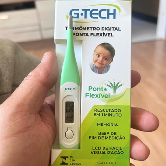 G-Tech Termômetro Digital de Ponta Flexível - Alimentado por pilha/bateria G-Tech Termômetro Digital de Ponta Flexível - Alimentado por pilha/bateria