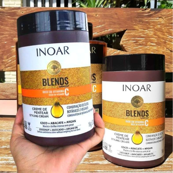 Creme de Pentear Blends Vitamina C 1 kg, INOAR Creme de Pentear Blends Vitamina C 1 kg, INOAR