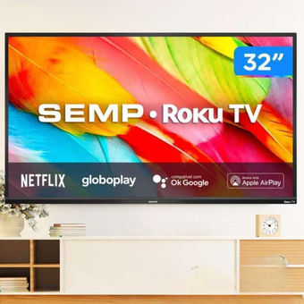 Tlc, Smart Tv Led 32' Hd Semp 32r6500 - Wifi, Hdmi, Usb, Preto Tlc, Smart Tv Led 32' Hd Semp 32r6500 - Wifi, Hdmi, Usb, Preto