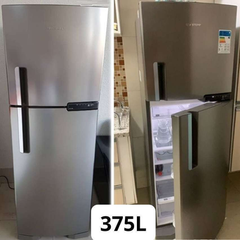 Geladeira Brastemp Frost Free Duplex 375 Litros Cor Inox 127V Geladeira Brastemp Frost Free Duplex 375 Litros Cor Inox 127V
