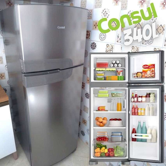 Geladeira Consul Frost Free 340 Litros Evox Crm39ak -220v Geladeira Consul Frost Free 340 Litros Evox Crm39ak -220v